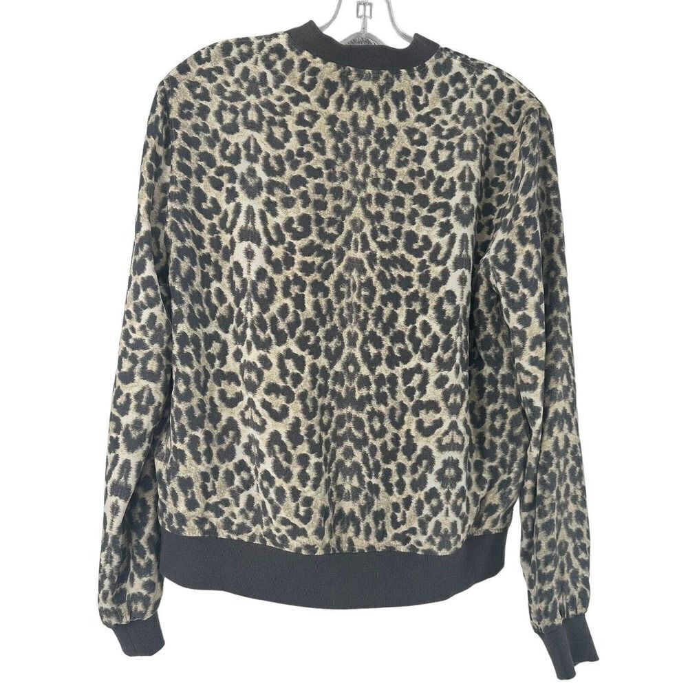 Equipment Leopard Print Bomber Jacket - image 3